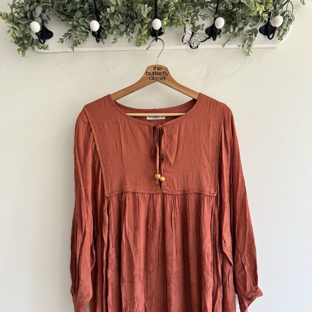 Natural Life Dusty Rose Mini Dress Size XL Boho KK4654 - Picture 2 of 4